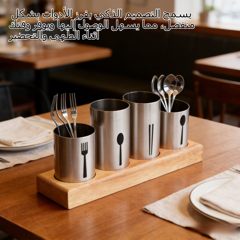حافظة أدوات المائدة المستديرة للمطبخ متعددة الاستخدامات