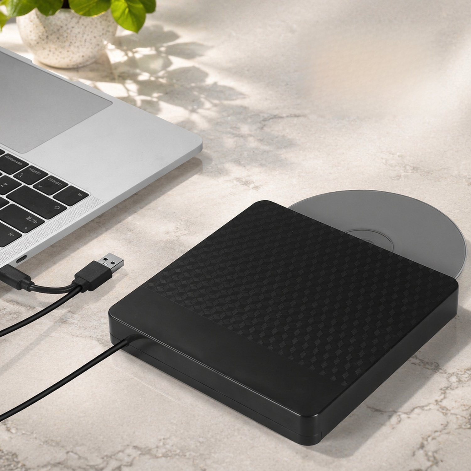 Slot-in External Optical Drive USB CD Burner for Laptop
