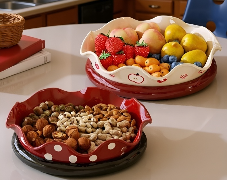 จานหมุนสำหรับวางผลไม้และของว่าง