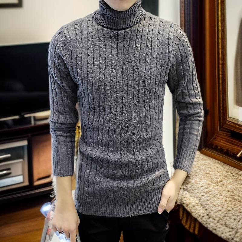 하이넥 트위스트 스웨터