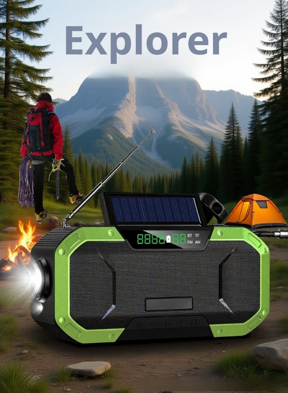 Radio d'urgence multifonction avec lampe torche