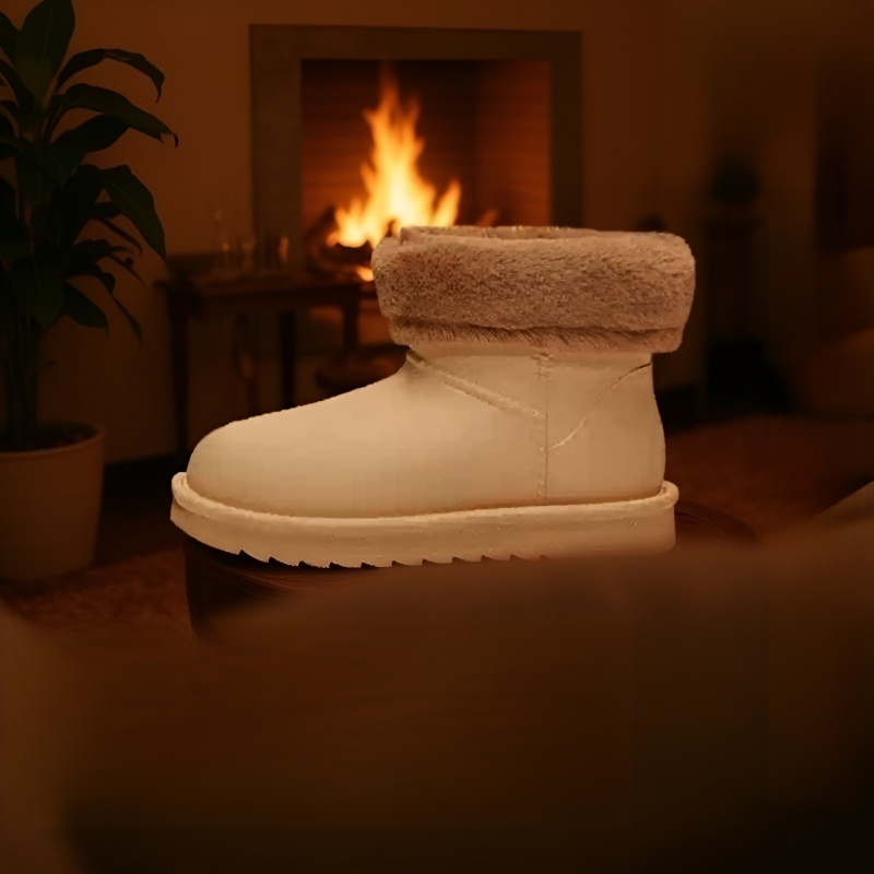 韓国風の多用途なフリース裏地付き防水・防雪ブーツ