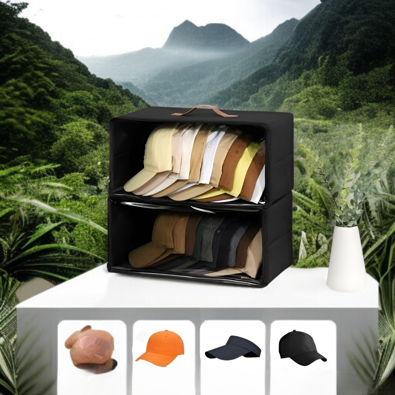 不織布野球帽収納ボックス雑貨収納整理ジッパー帽子ボックス布収納ボックス