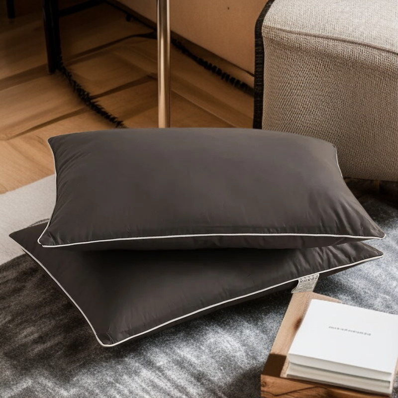 Washed Cotton Plain Round Pillow Cover Pair (48*74cm) - Home Use