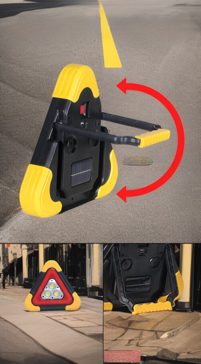 Tripod base triangle sign for stable placement