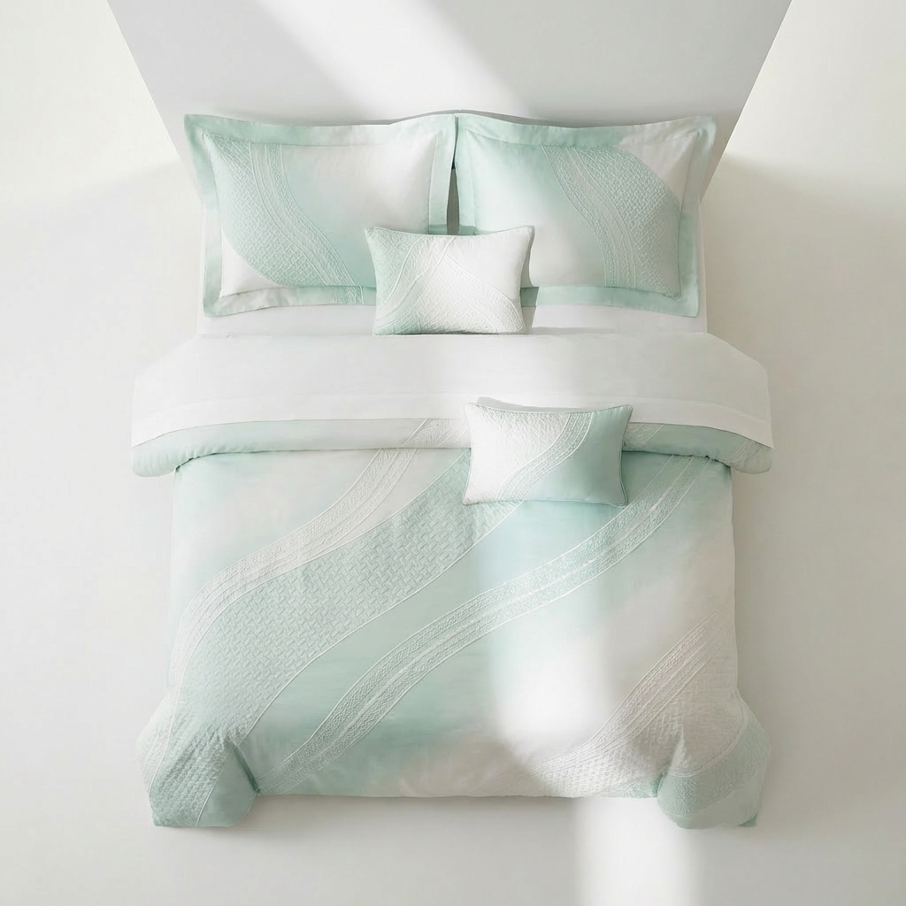 Juego de cama de cuatro piezas estilo minimalista