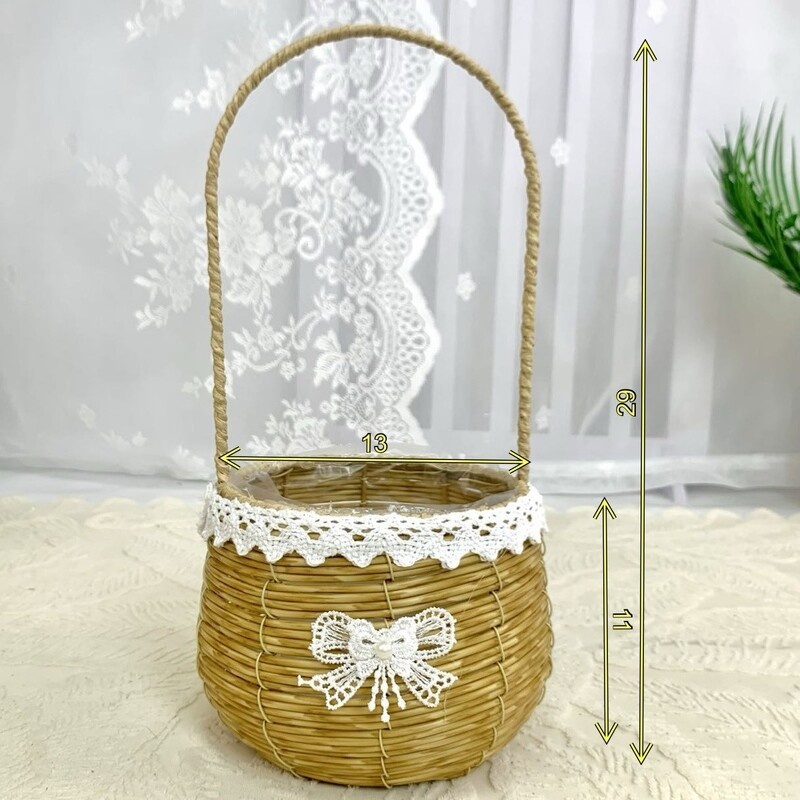 모조 등나무 바구니 장식품