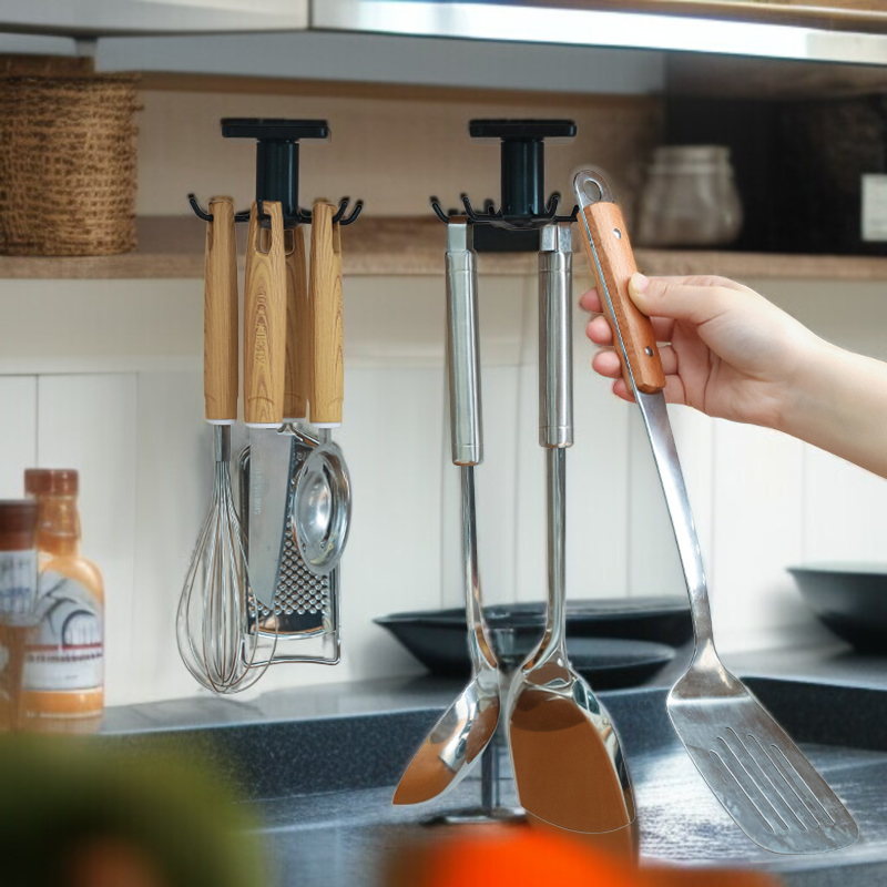 주방 멀티탭 탑걸이 펀치프리 수납선반 헴 비딩 후크 회전걸이 찬장 탑수납선반