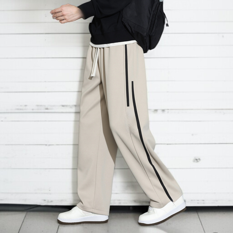 남자 추동 루즈핏 와이드 맨투맨 캐주얼 팬츠
