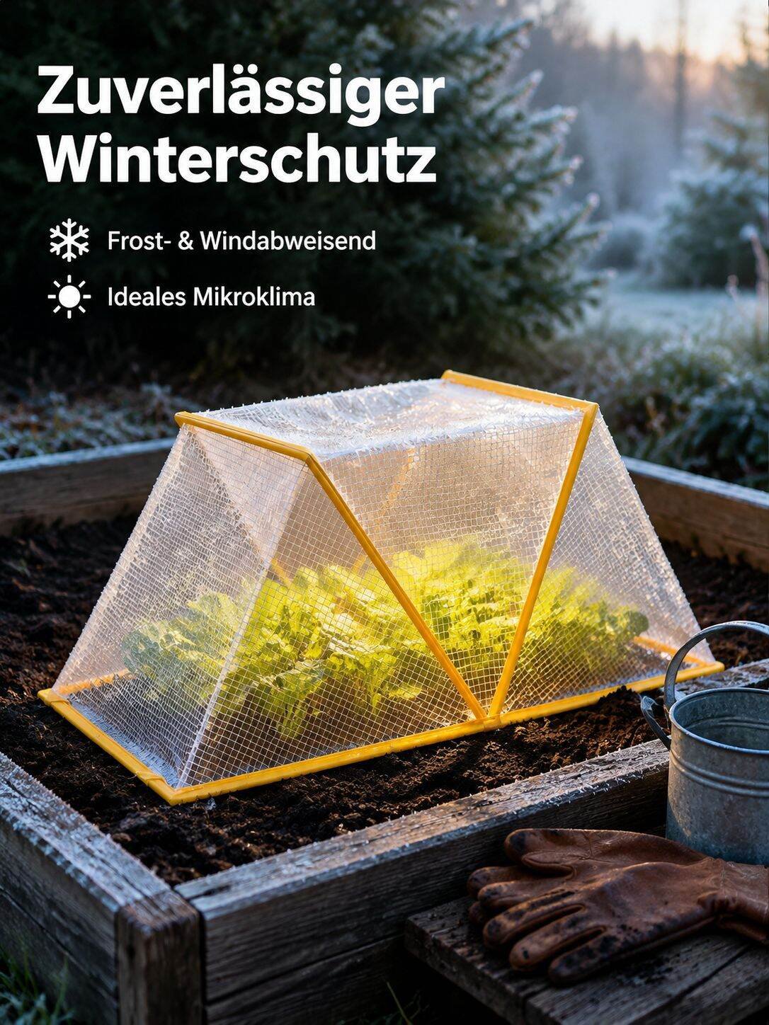 Transparente Gartenpflanzen-Schutzhaube, faltbares Frostschutz-Zelt