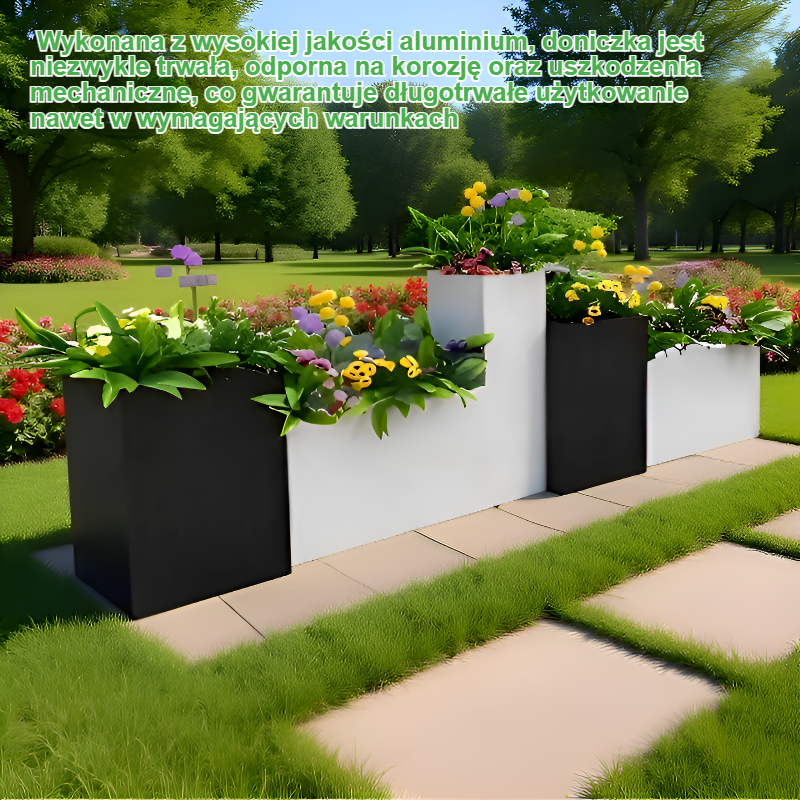 Nowoczesna doniczka aluminiowa