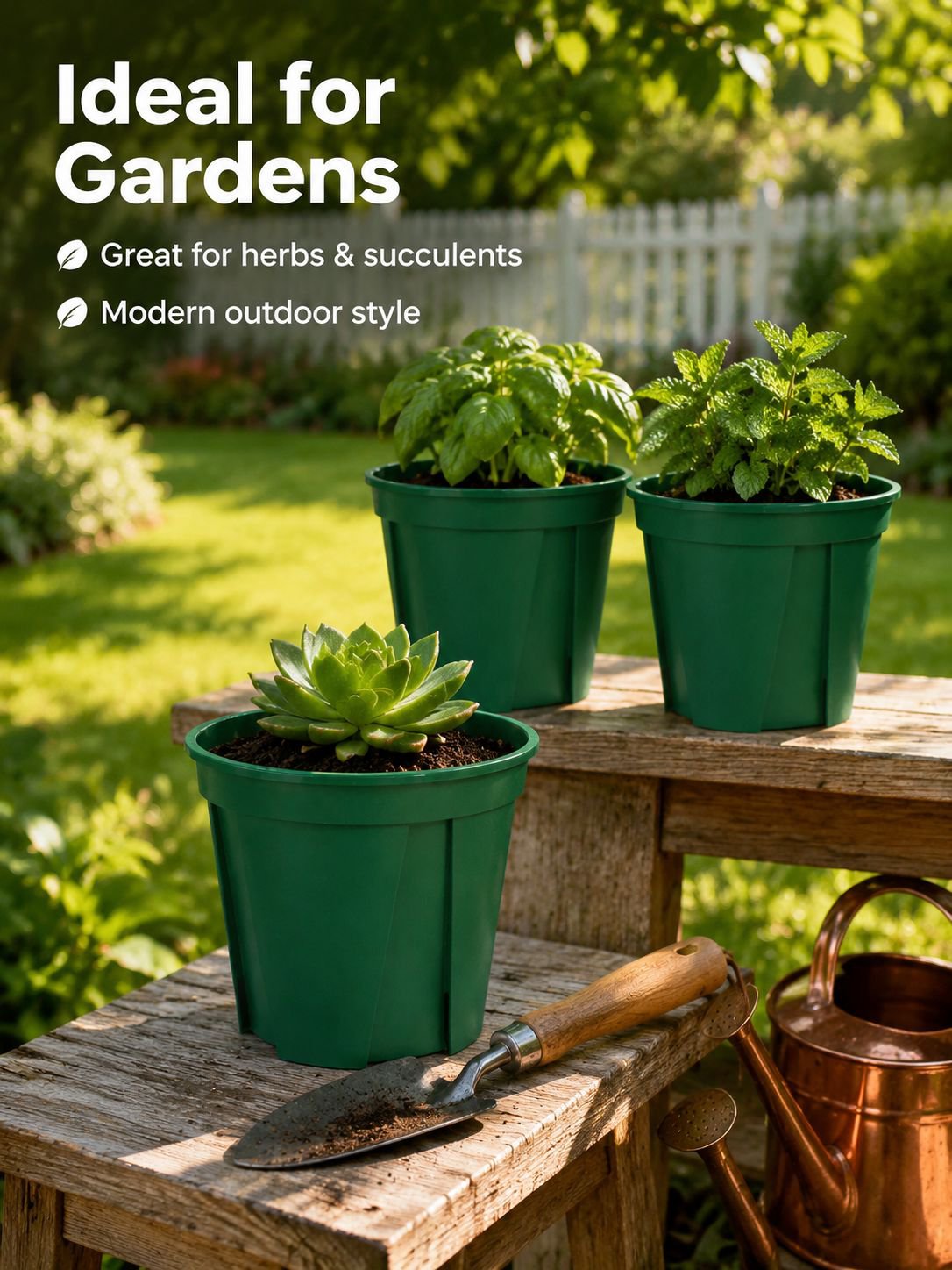 White Plastic Flower Pots, Third-Generation Root Control Pots