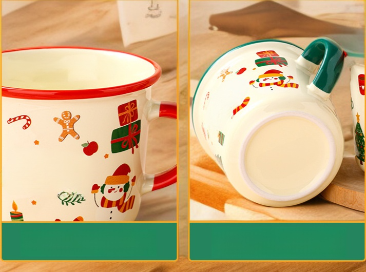 可愛卡通造型聖誕馬克杯細節圖