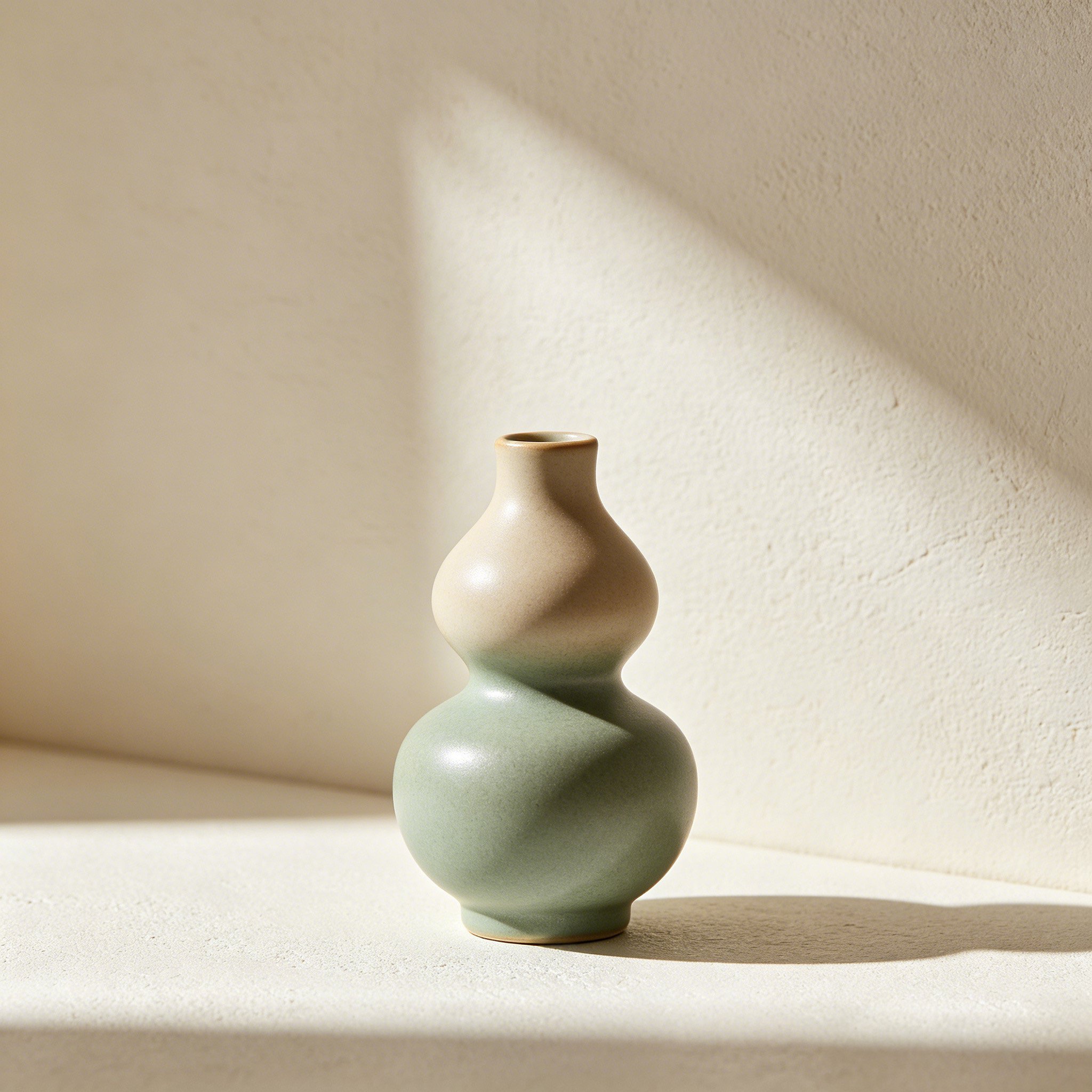Two-Tone Ceramic Gourd Vase Set (Pack of 2)