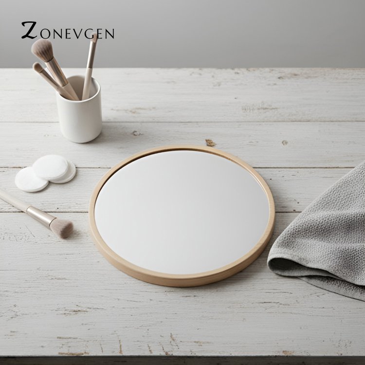 심플 둥근 화장 거울