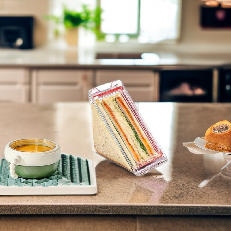 휴대용 삼각 샌드위치 보관함 런치박스