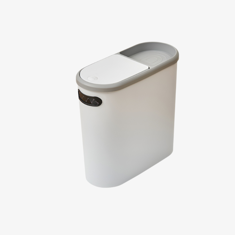 Multi-Functional Slim Trash Bin with Lid, Push-Button