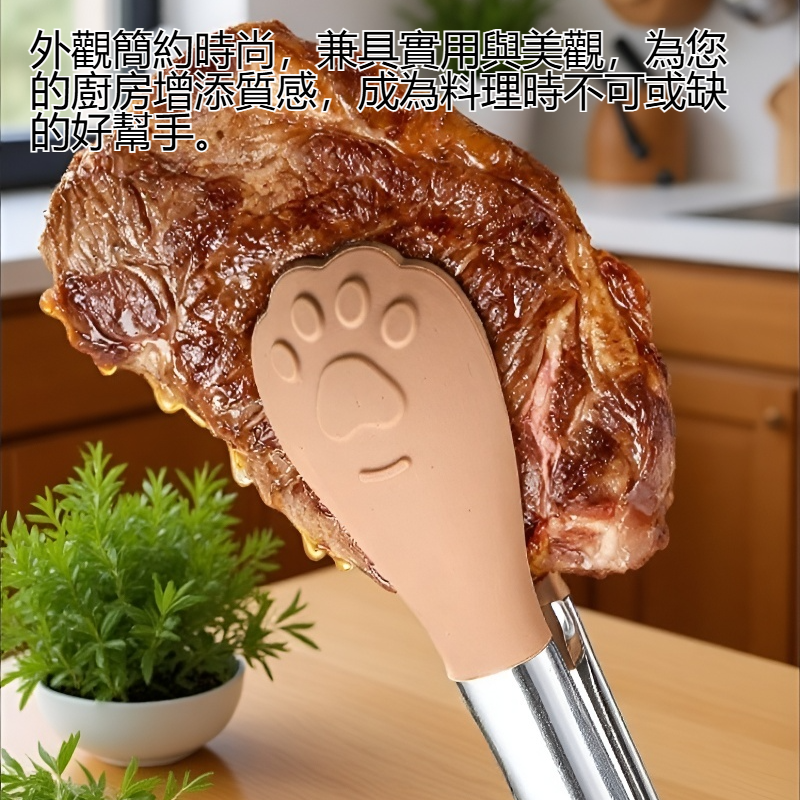 防鏽耐用的不銹鋼食物夾特寫