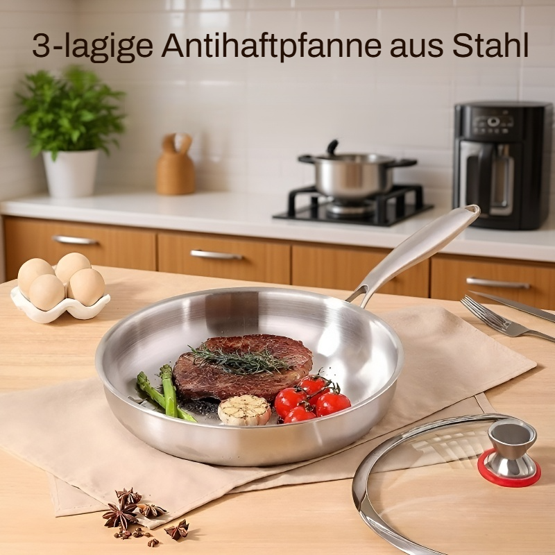 Dicker dreilagiger universal Antihaft-Bratpfanne