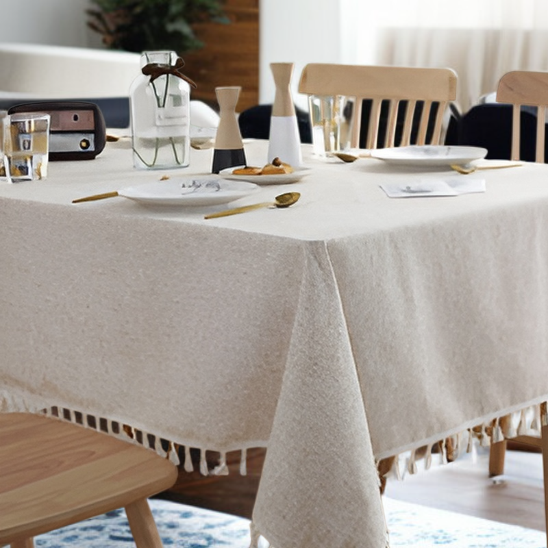 미니멀 디자인 린넨 블렌드 테이블보