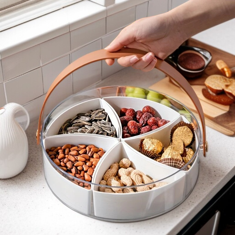 Contenedor portátil de alimentos con divisiones