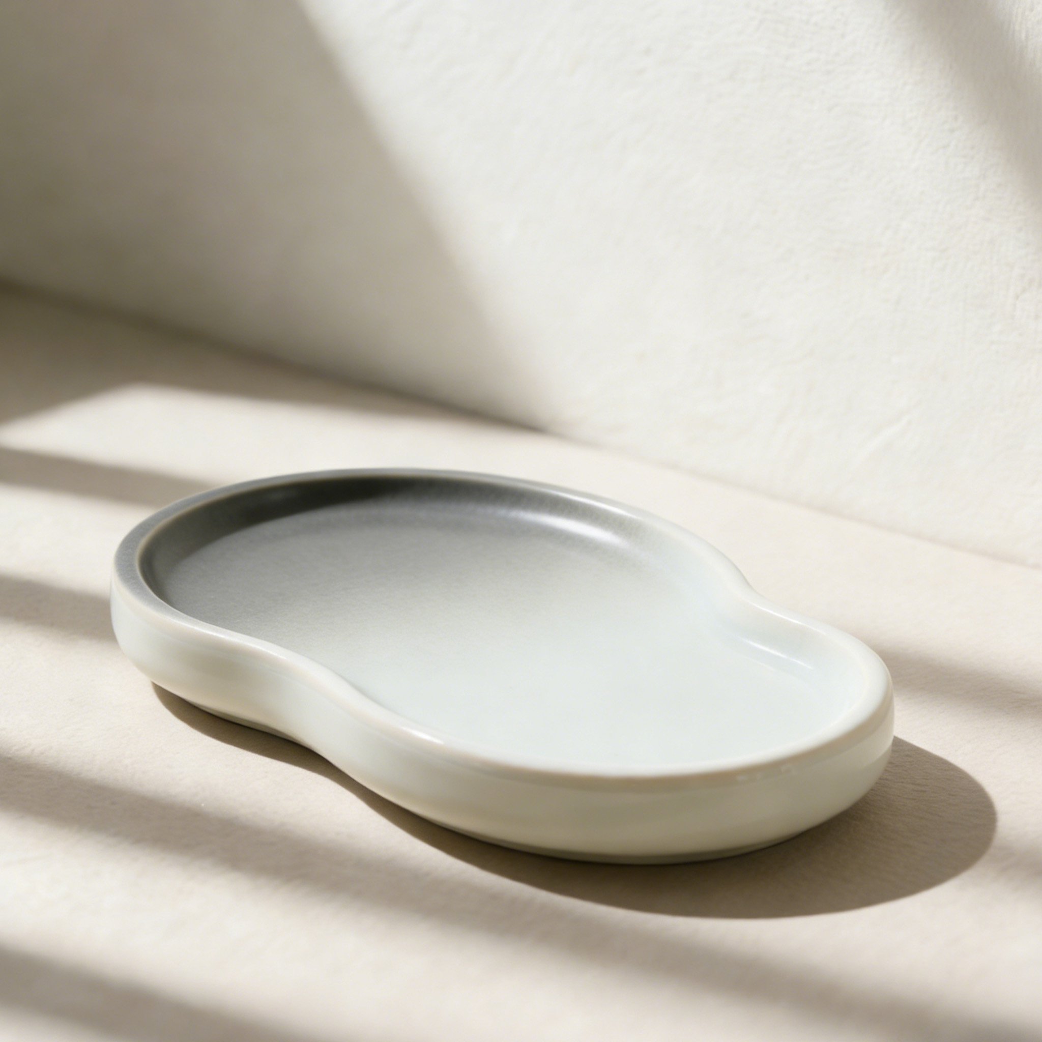 จานหมึกเซรามิกสำหรับเขียนพู่กันจีนดีไซน์คลาสสิก