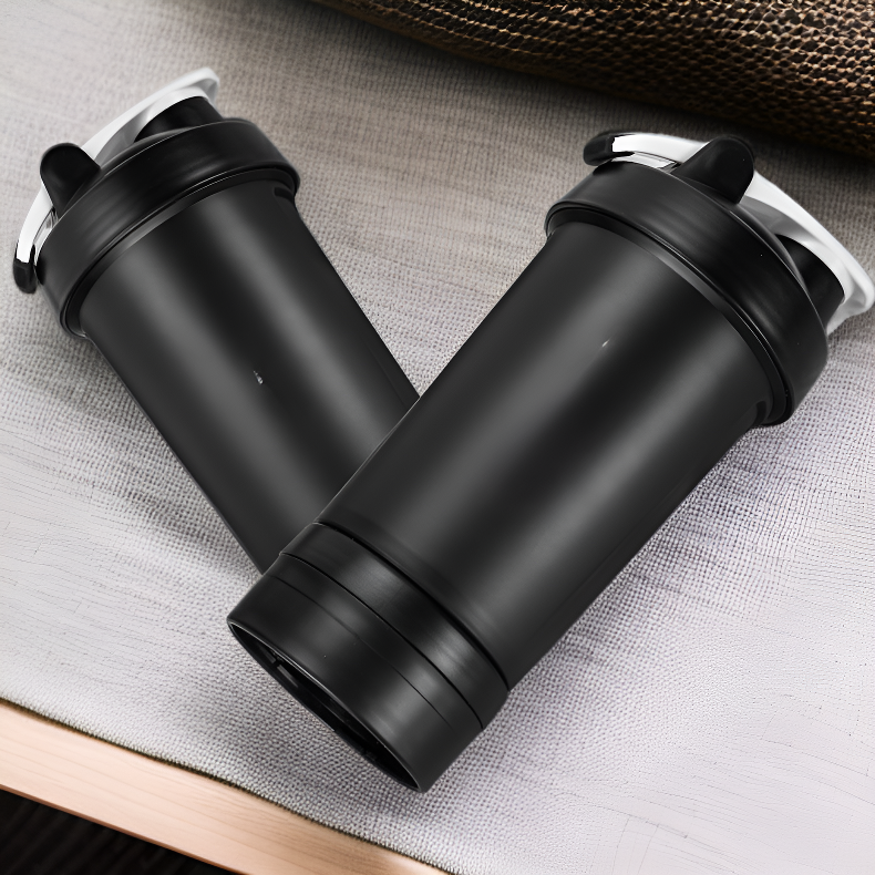 Multi-Layer Protein Shaker Cup Fitness Water Bottle