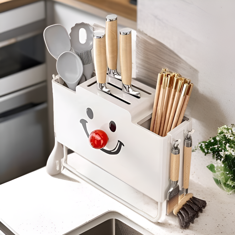 Integrated Household Knife Storage and Chopsticks Basket