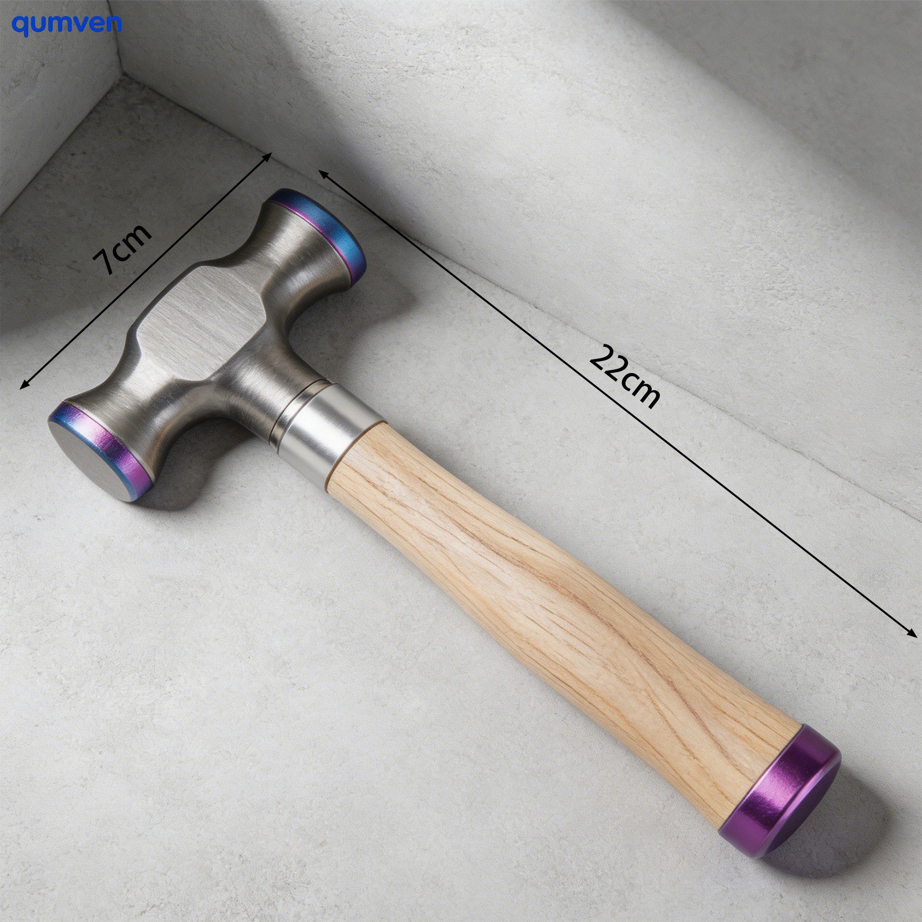 Variety of hammers included in 5-piece set