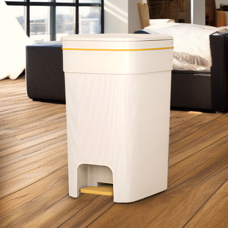 家庭用キッチンゴミ箱縦型パターン大容量ゴミ箱リビングルームバスルームゴミ箱蓋付きトイレゴミ箱寝室大型ゴミ箱高級ゴミ箱