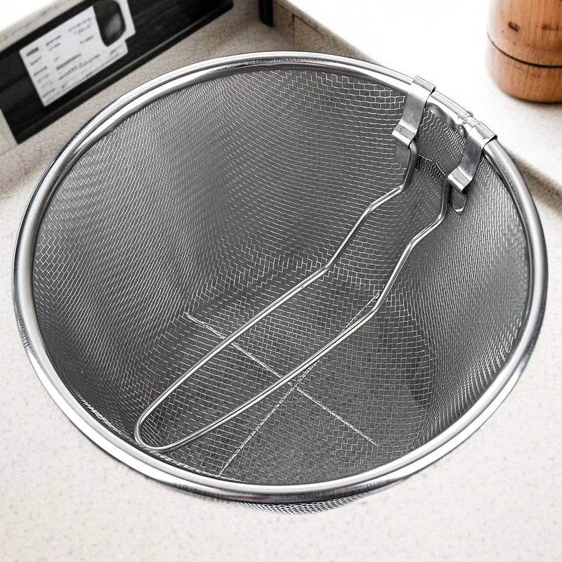 家庭用折りたたみ式油切りネットステンレス多機能餃子道具 キッチンメッシュふるい油切りメッシュ