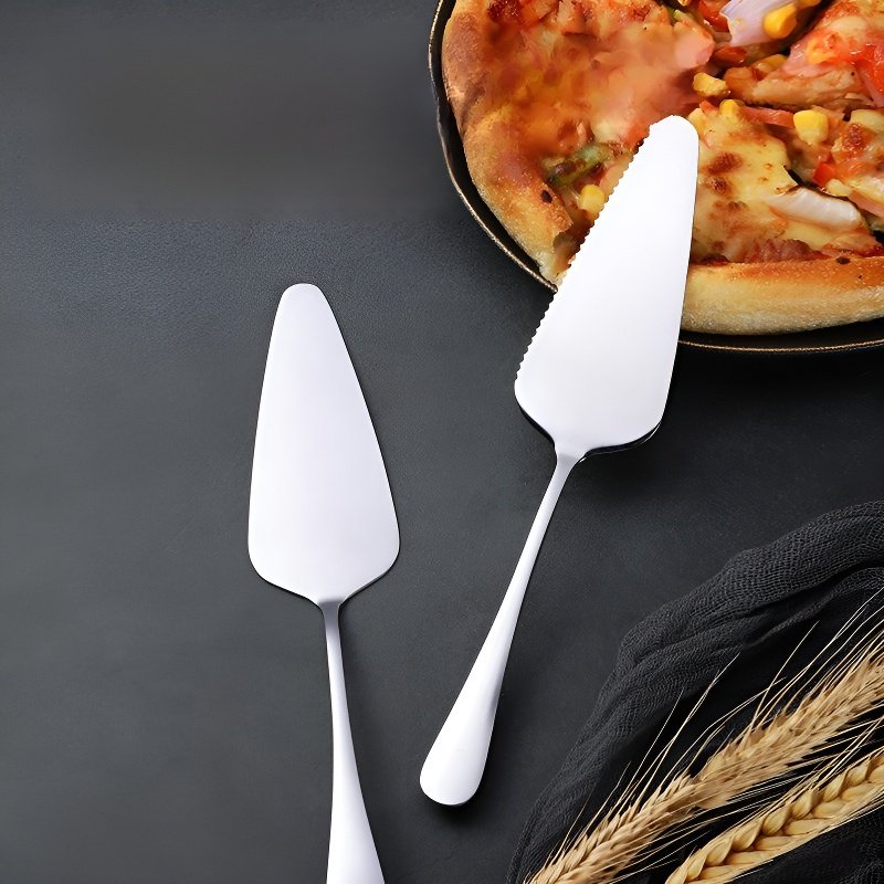 อุปกรณ์ตักพิซซ่าและเค้กสแตนเลส สำหรับใช้ในบ้าน ตัดชีสและครีม เครื่องมือเบเกอรี่ในครัว