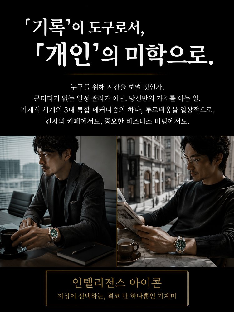 【스와 정밀】고급 스켈레톤 투르비용 손목시계