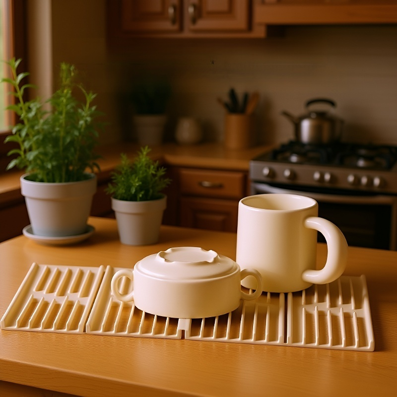 내열식품급 실리콘 접이식 식탁매트 단열두께 내열냄비매트 물빠짐매트 접이식매트