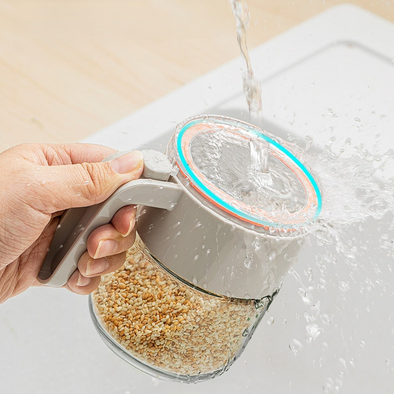 주방용 조미료 보관함 유리 소금통 밀폐 방습 조미료 전용