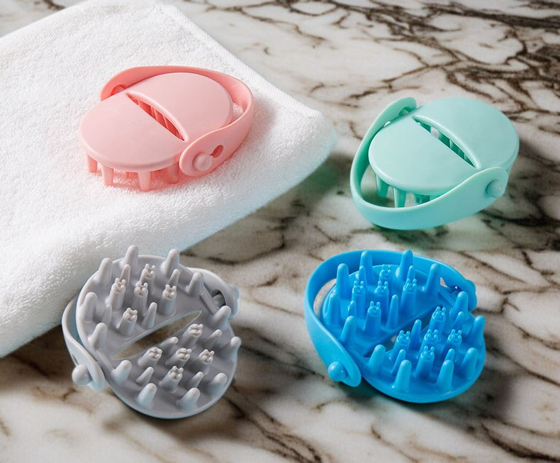 シリコンシャンプーマッサージかゆみ止めコームの全体画像
