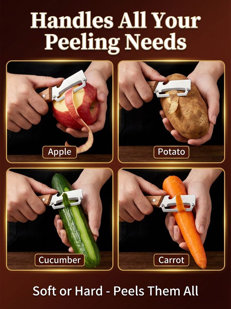 Multi-functional stainless steel peeler