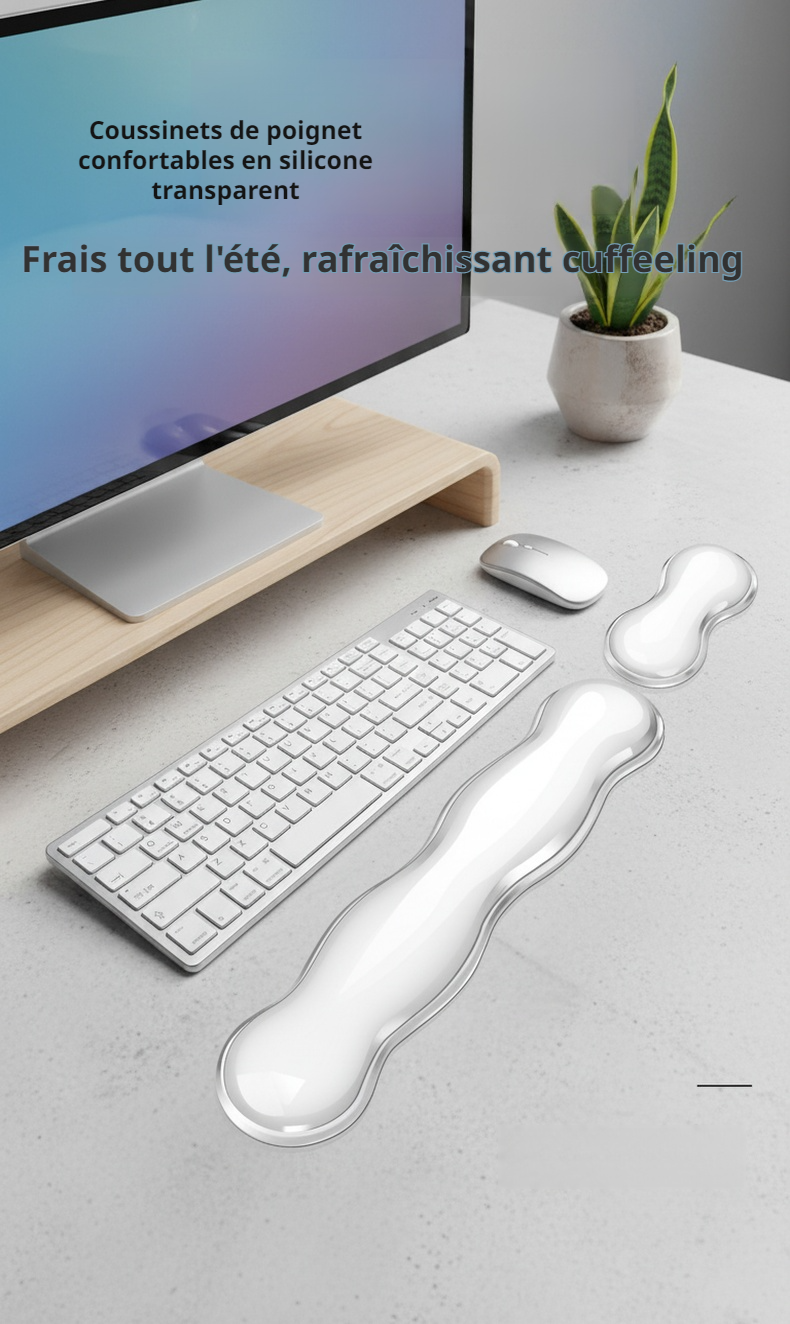 Support de poignet en silicone pour clavier