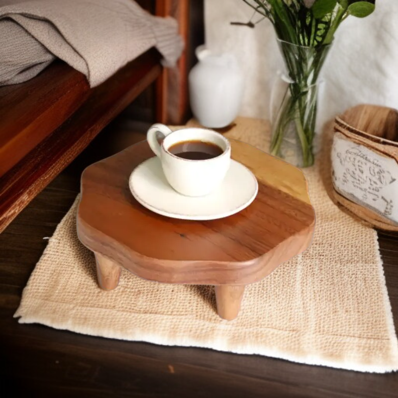 전통 원목 미니 교자상 연화 찻상