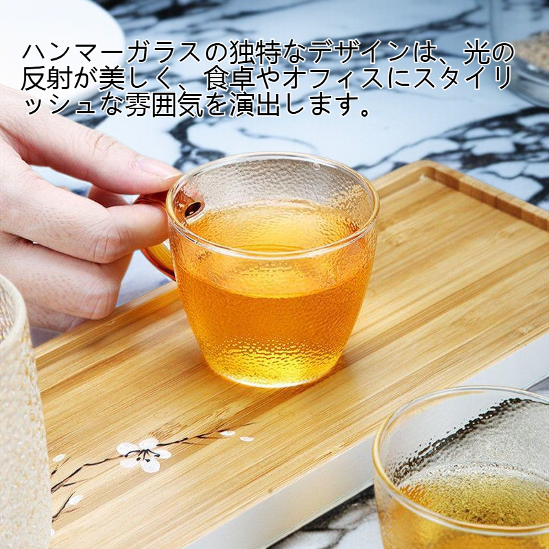 強化耐熱ハンマーガラス製カップ