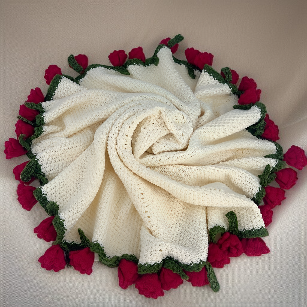 Rosensträuße Handgewebte Haardecke