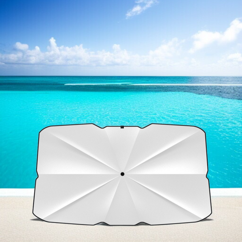 자동차용 신축 접이식 선블라인드 자외선 차단 차열 차량용 파라솔 티타늄 실버 차광 커튼 접이식 선블라인드