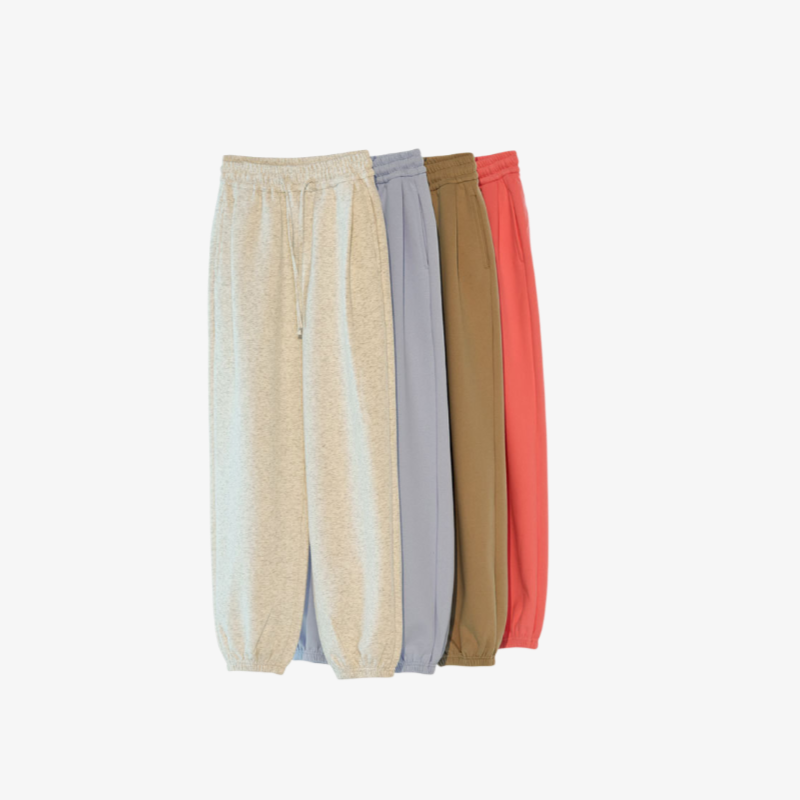 여성용 그레이 트레이닝 세트 뒷모습