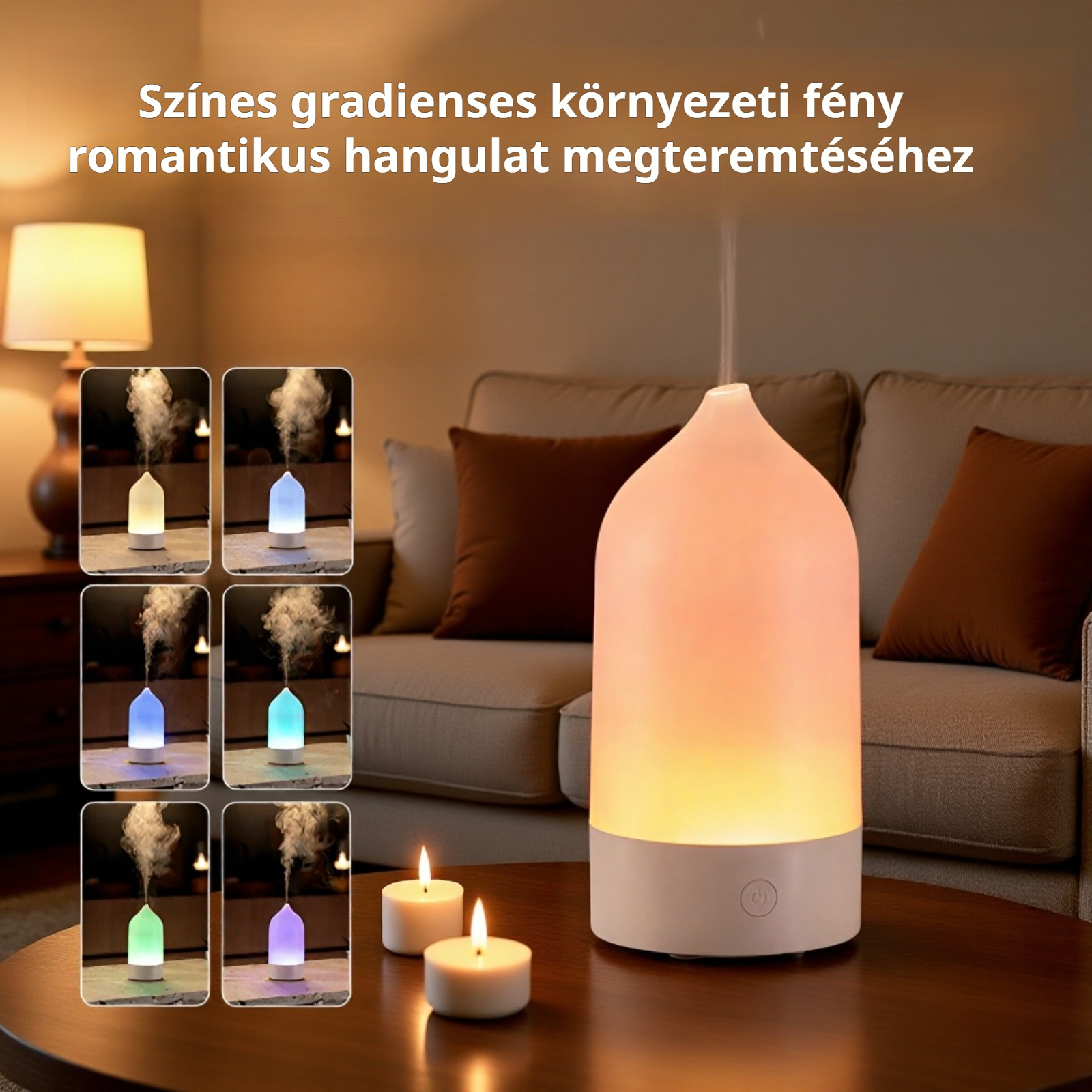 Aromaterápiás párásító lámpa hálószobába