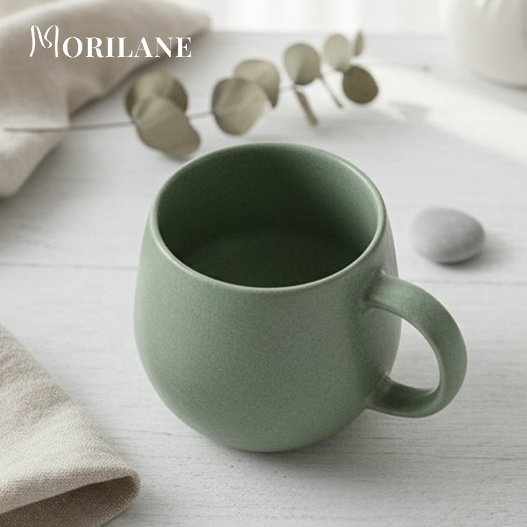 แก้วเซรามิคสีเขียว (2 ชิ้น)