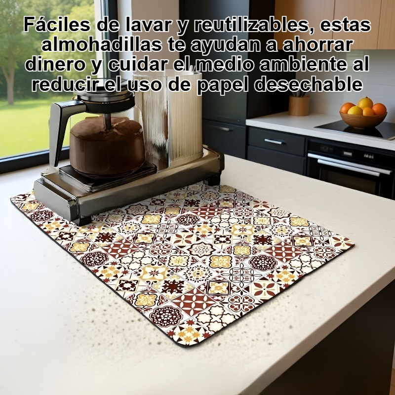 Paquete de almohadillas absorbentes reutilizables para cocina