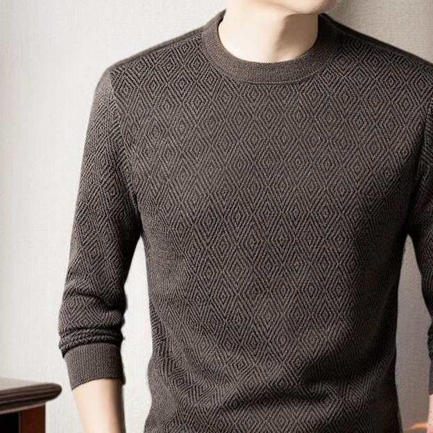 남자 추동 자카드 스웨터 남 기모 니트 레깅스 남자 니트 자카드 니트 레깅스