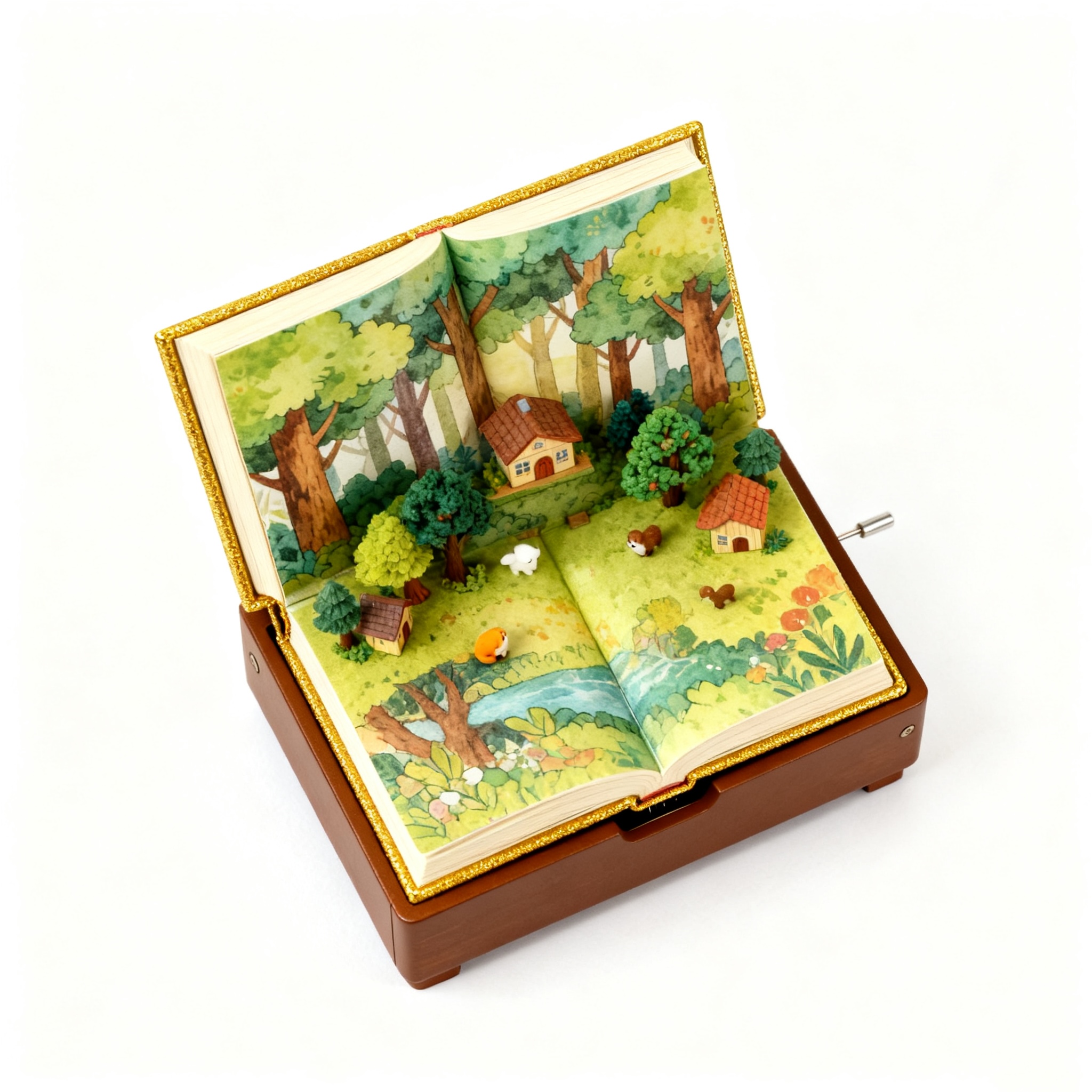 Dětská hudební skříňka ve stylu lesa