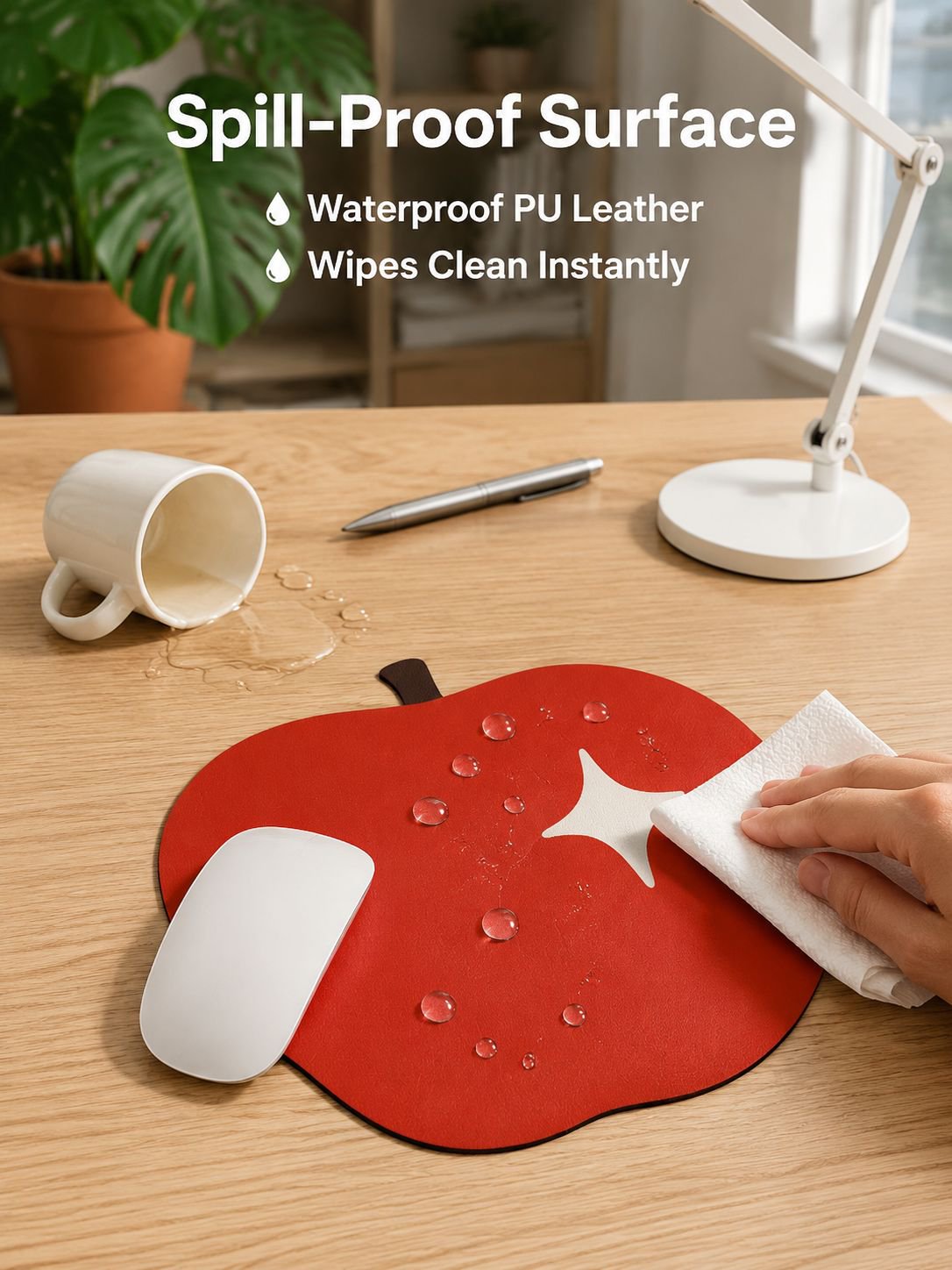 Cartoon Fruit Shaped PU Leather Mouse Pad