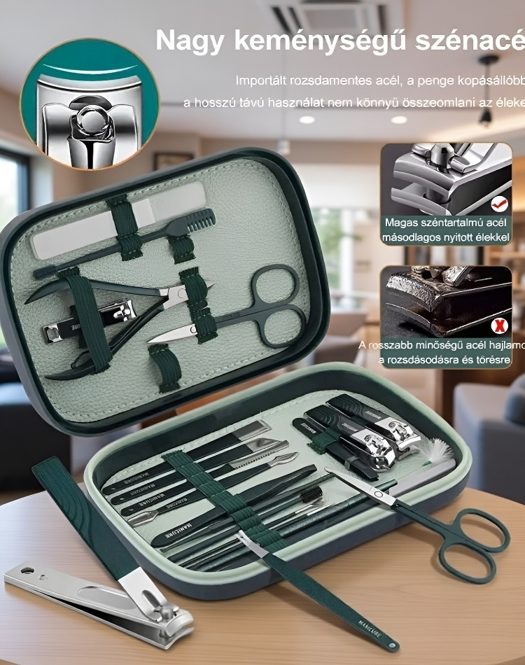 22 körömápolási készlet.